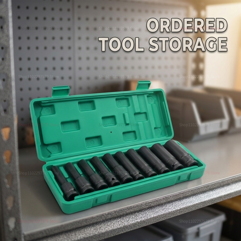 Hand Tools In Workshop - Conjunto de 10 chaves de soquete