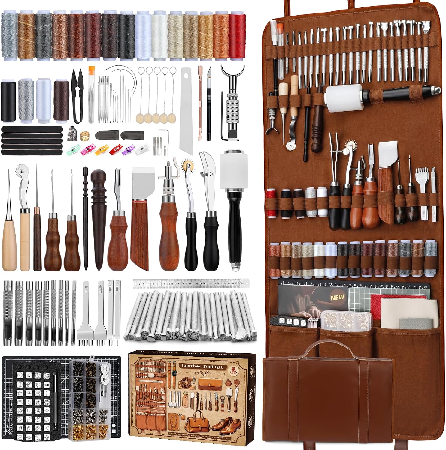 Tool Bag - Kit de Trabalho em Couro, Ferramentas