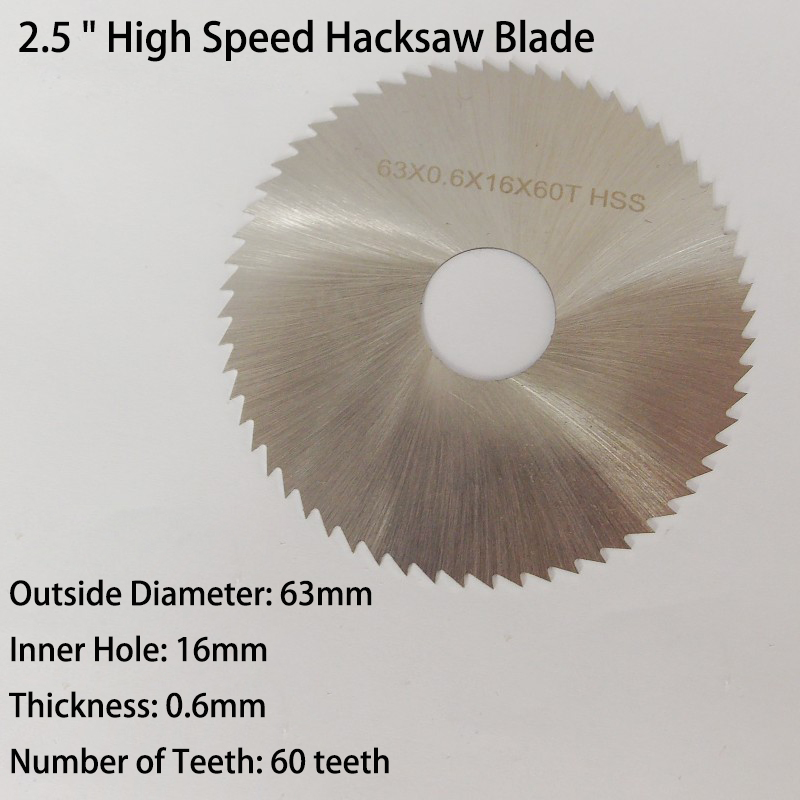 2.5 polegada 63mm liga hss alt - Hacksaw avaliação e preço